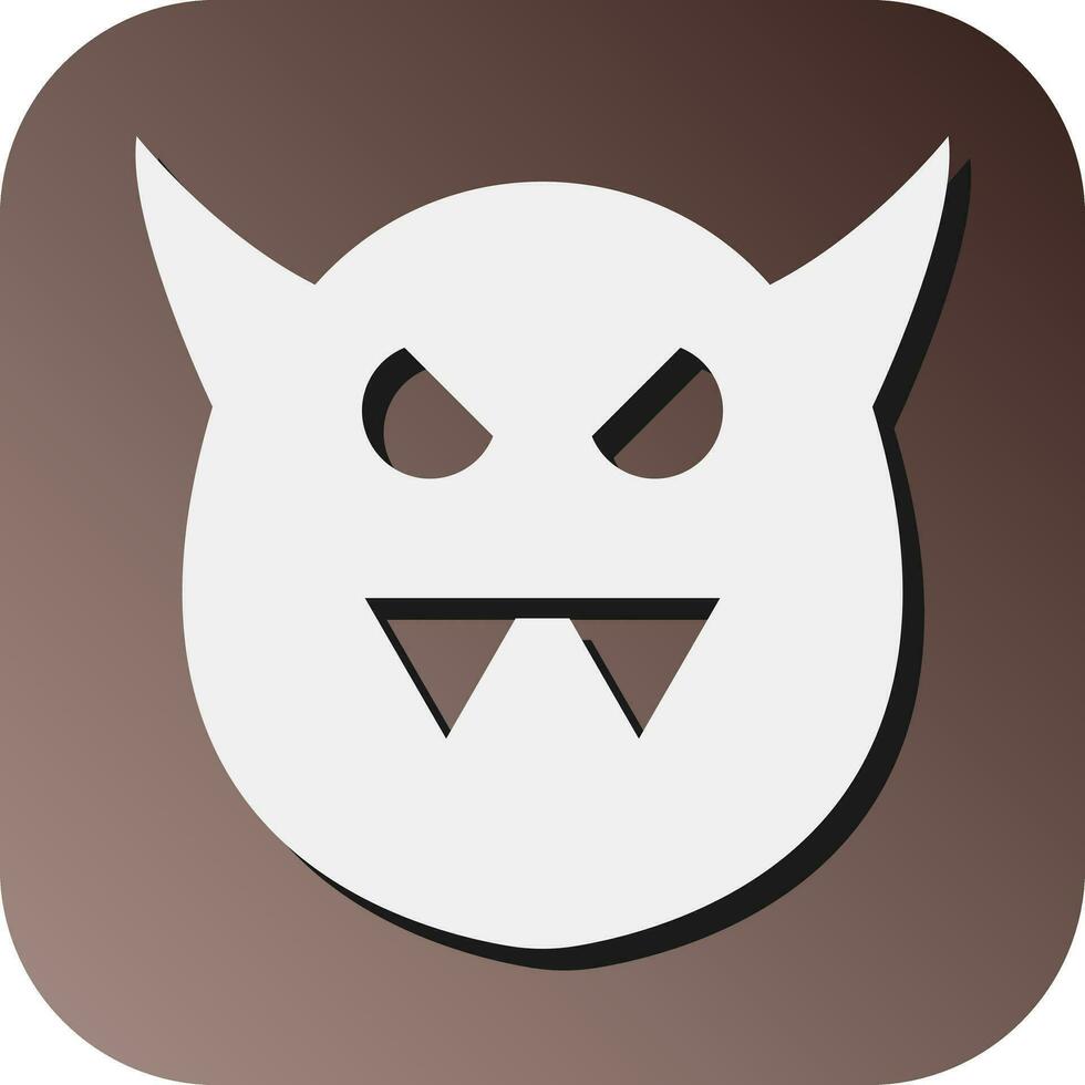 Evil Vector Glyph Gradient Background Icon For Personal And Commercial Use.