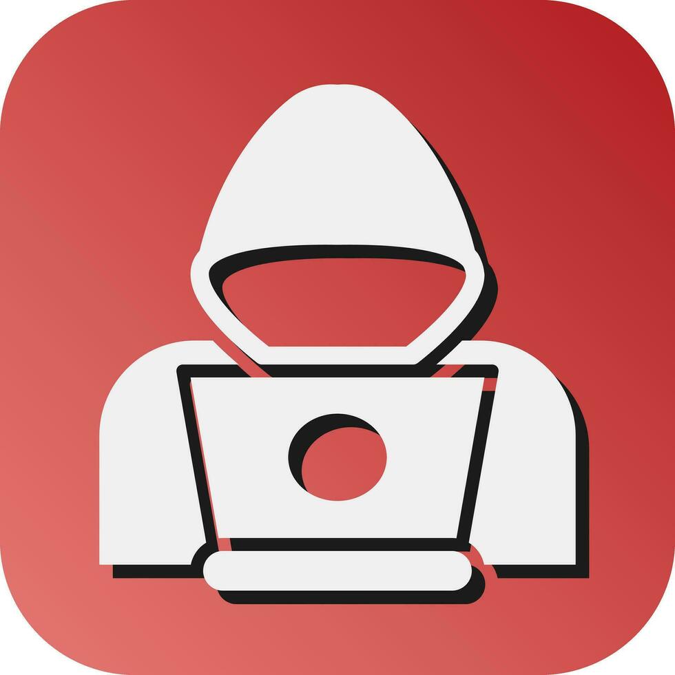 Hacker Vector Glyph Gradient Background Icon For Personal And Commercial Use.