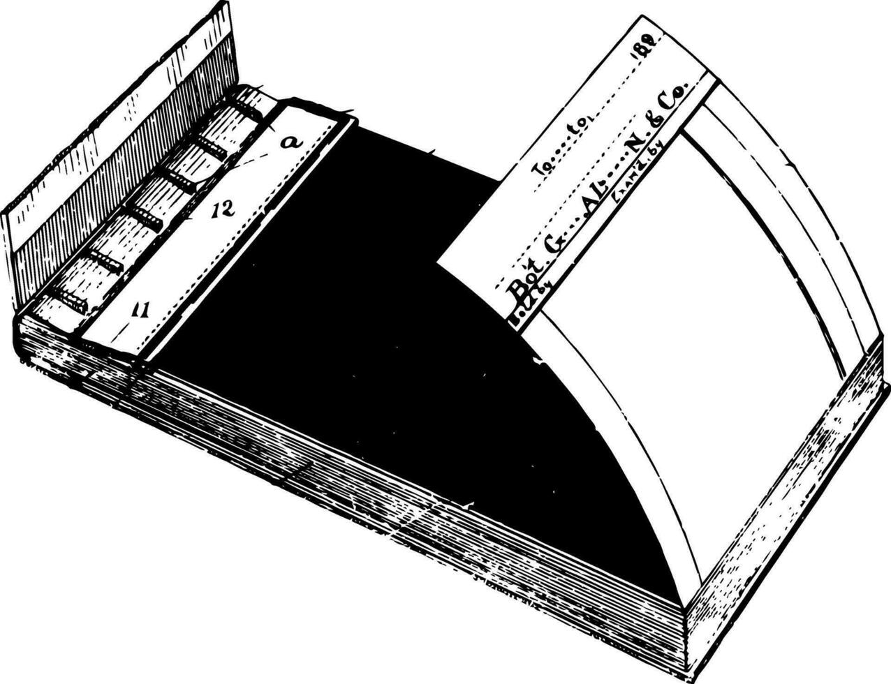 Duplicating Memorandum Book, vintage illustration. vector