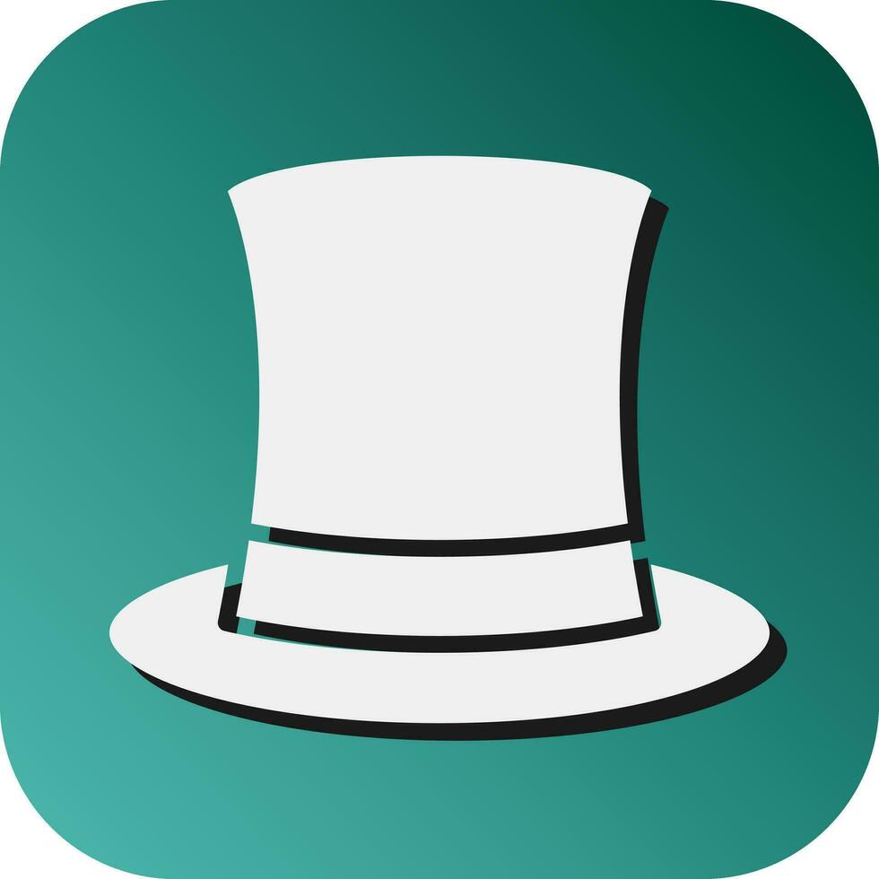 Top Hat Vector Glyph Gradient Background Icon For Personal And Commercial Use.