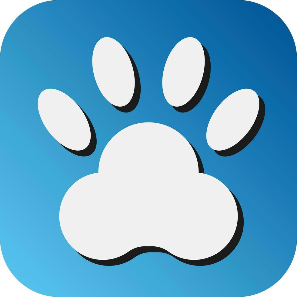 Pawprint Vector Glyph Gradient Background Icon For Personal And Commercial Use.
