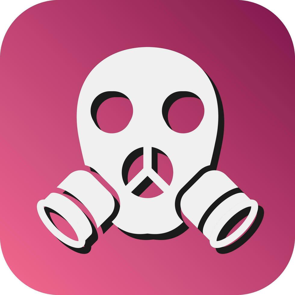 Gas Mask Vector Glyph Gradient Background Icon For Personal And Commercial Use.