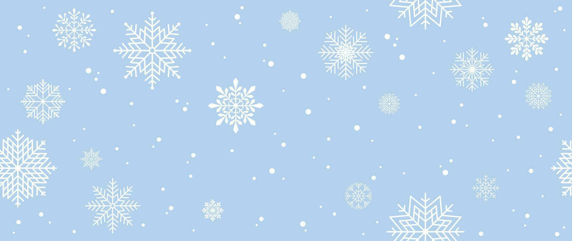 invierno antecedentes con copos de nieve y nieve. sin costura modelo. vector ilustración para cubrir, bandera, póster, web, textiles y embalaje.