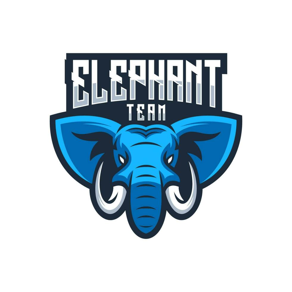 elephant logo design for a team vector