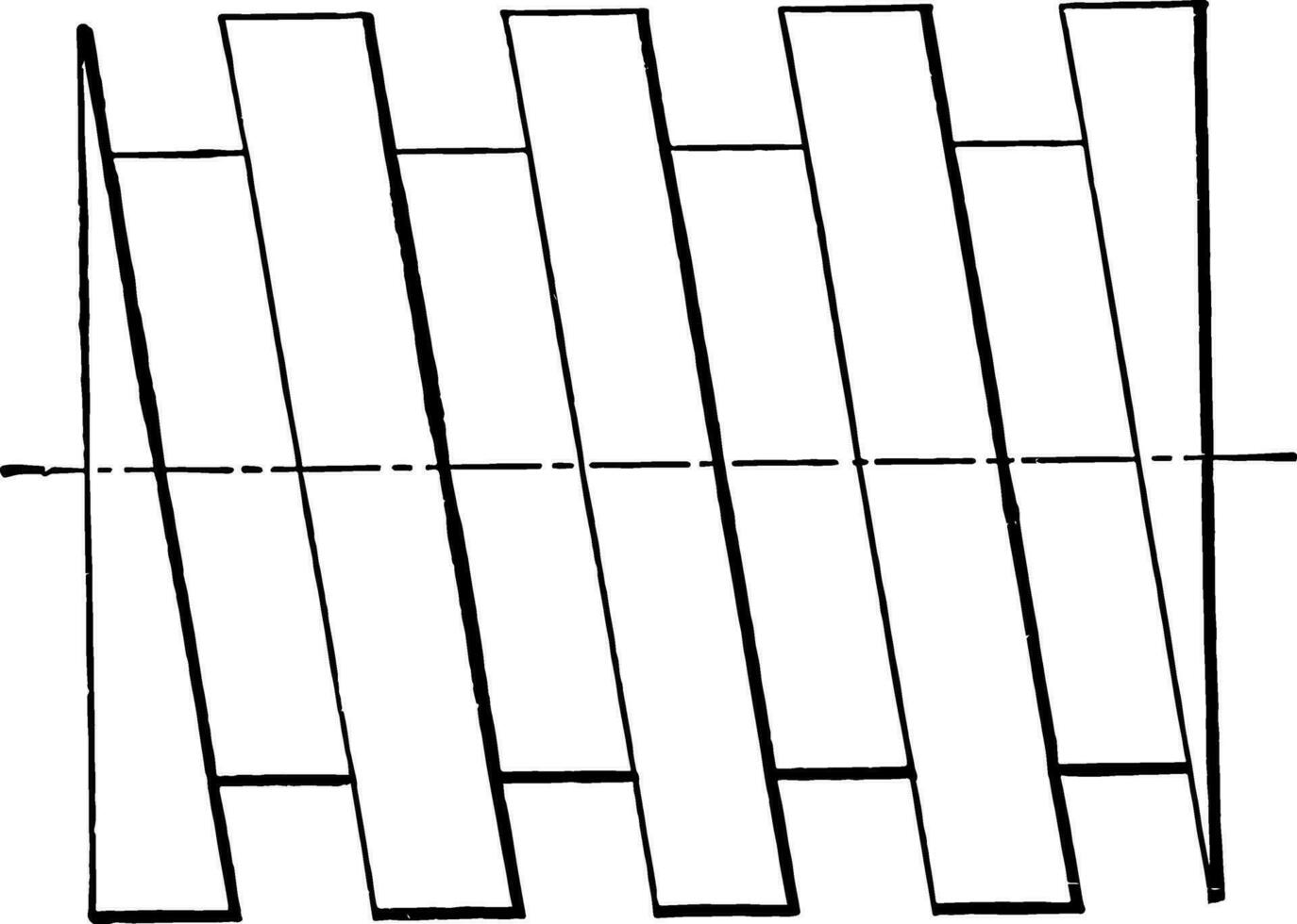 Square Thread Screw Mechanical Drawing Representation screw with a continuous helix vintage engraving. vector