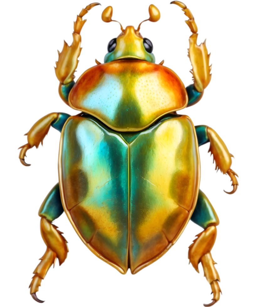 AI generated Watercolor painting of a tortoise beetle. Ai-generated png