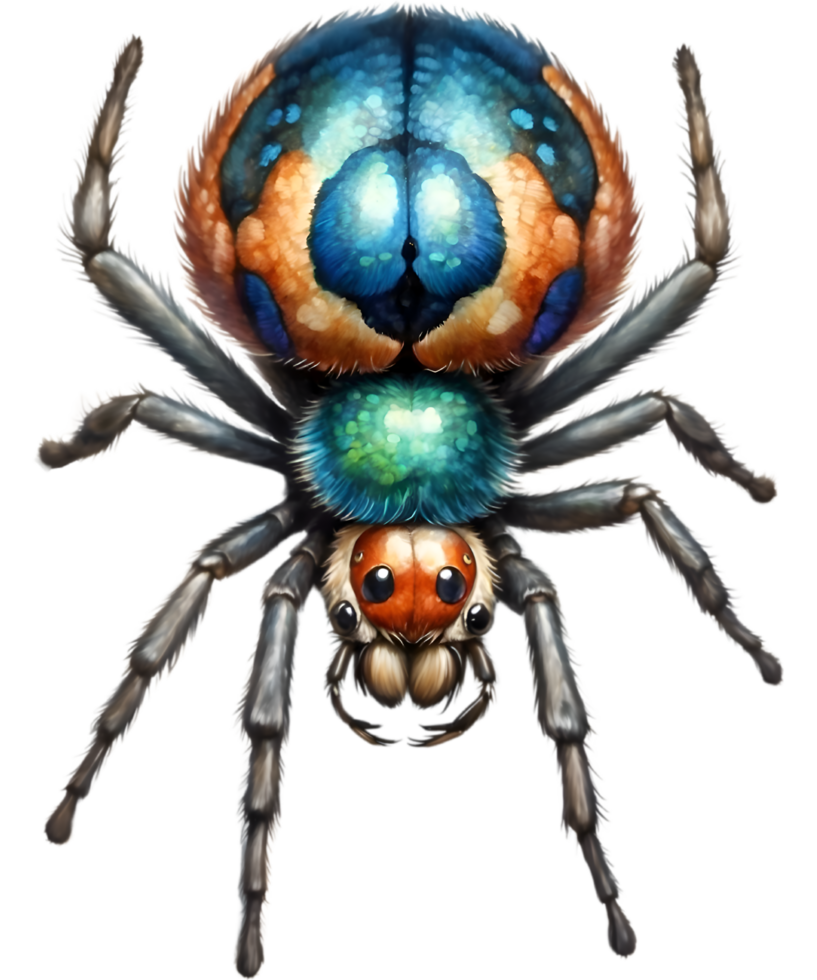 ai gerado aguarela pintura do uma aranha. gerado por IA png