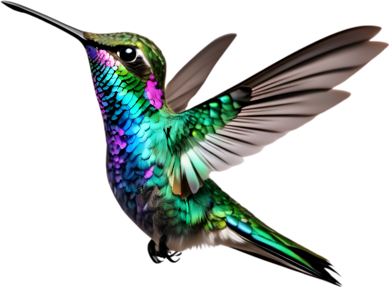 ai généré une coloré colibri peinture. ai-généré. png