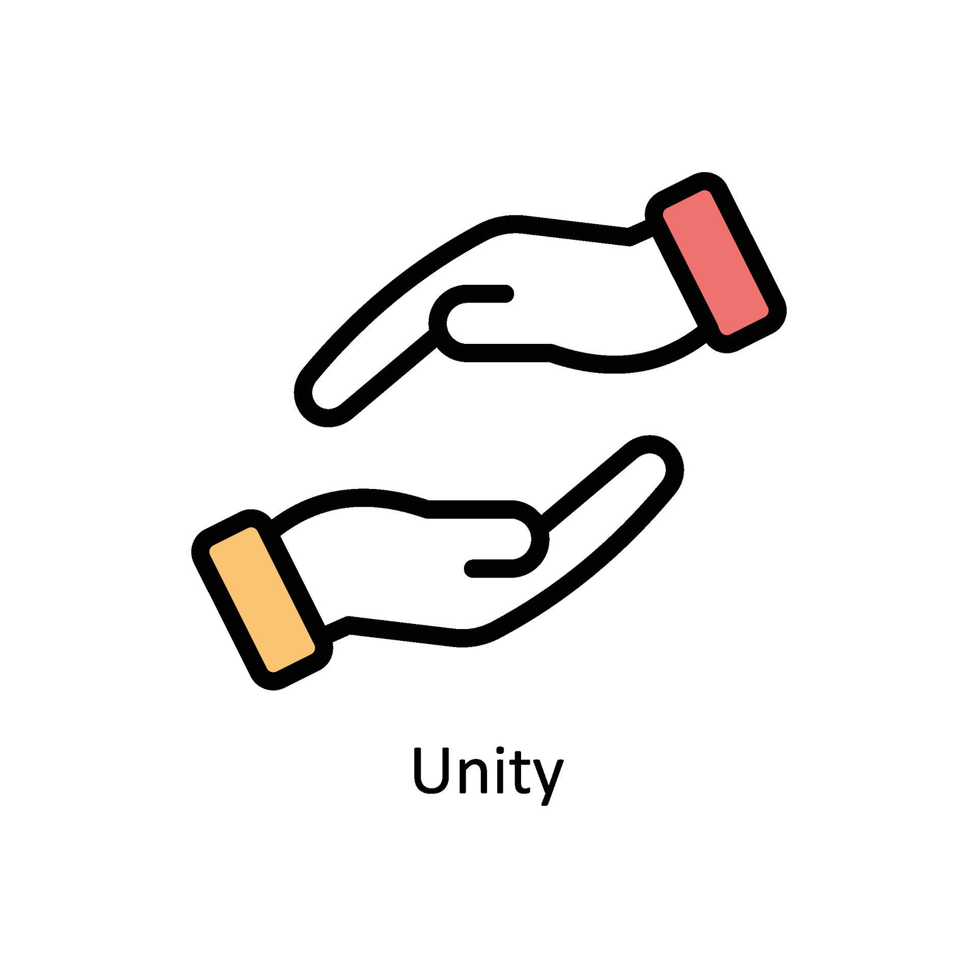 Unity vector Filled outline Icon Design illustration. Business And