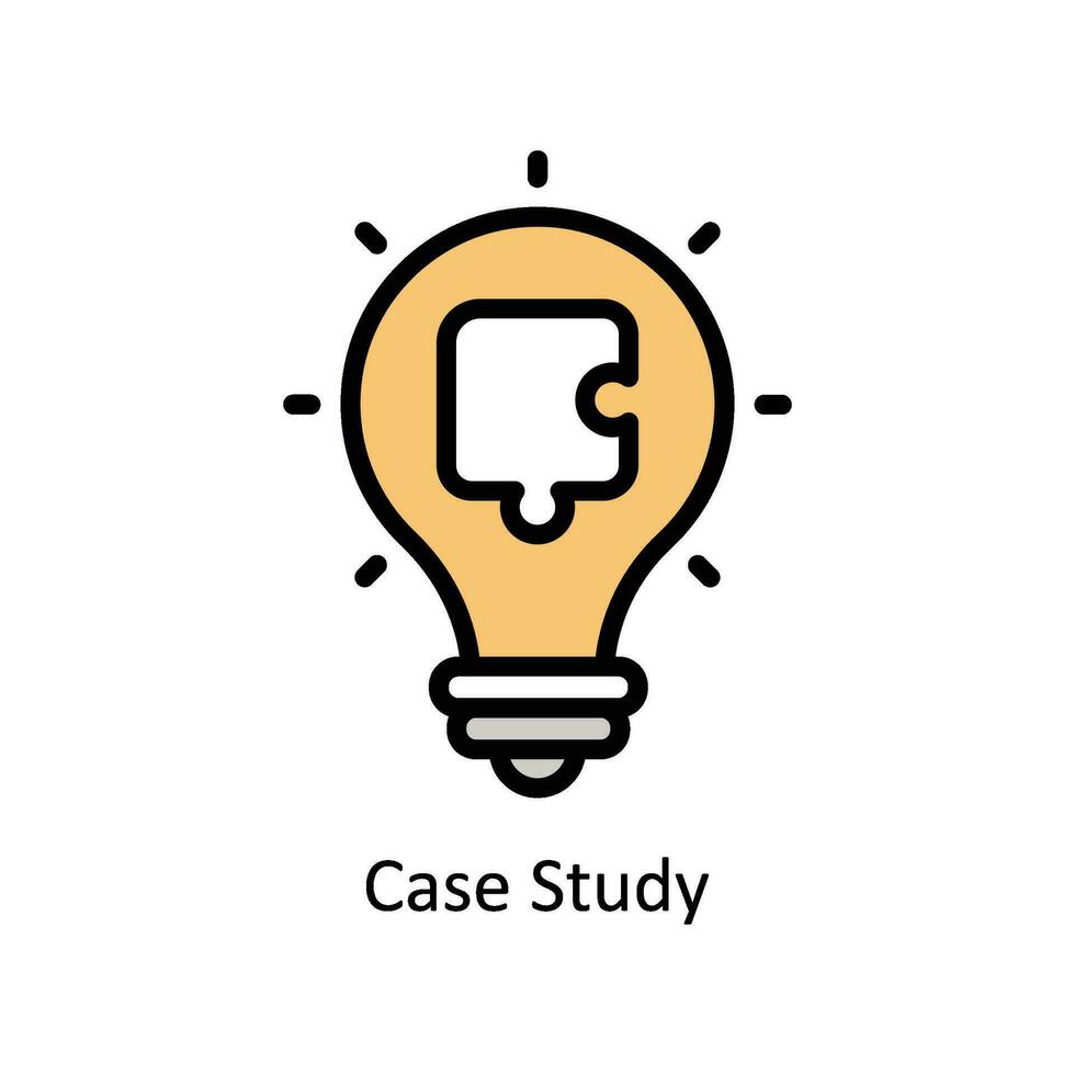 case Study vector Filled outline Icon Design illustration. Business And Management Symbol on White background EPS 10 File