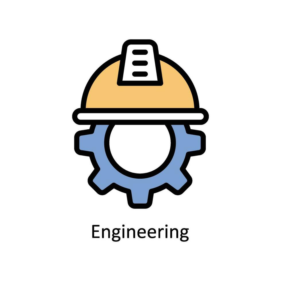 Engineering vector filled outline Icon Design illustration. Business And Management Symbol on White background EPS 10 File