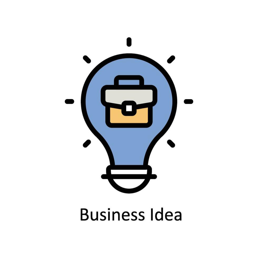 Business Idea vector Filled outline Icon Design illustration. Business And Management Symbol on White background EPS 10 File