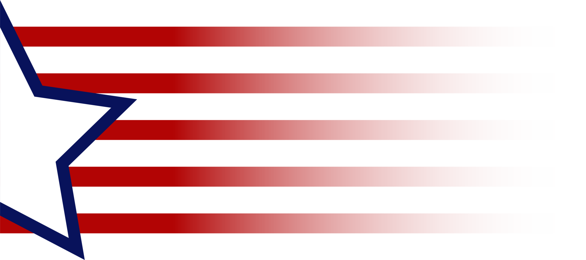 white half star with red stripes horizontal line abstract transparent background png