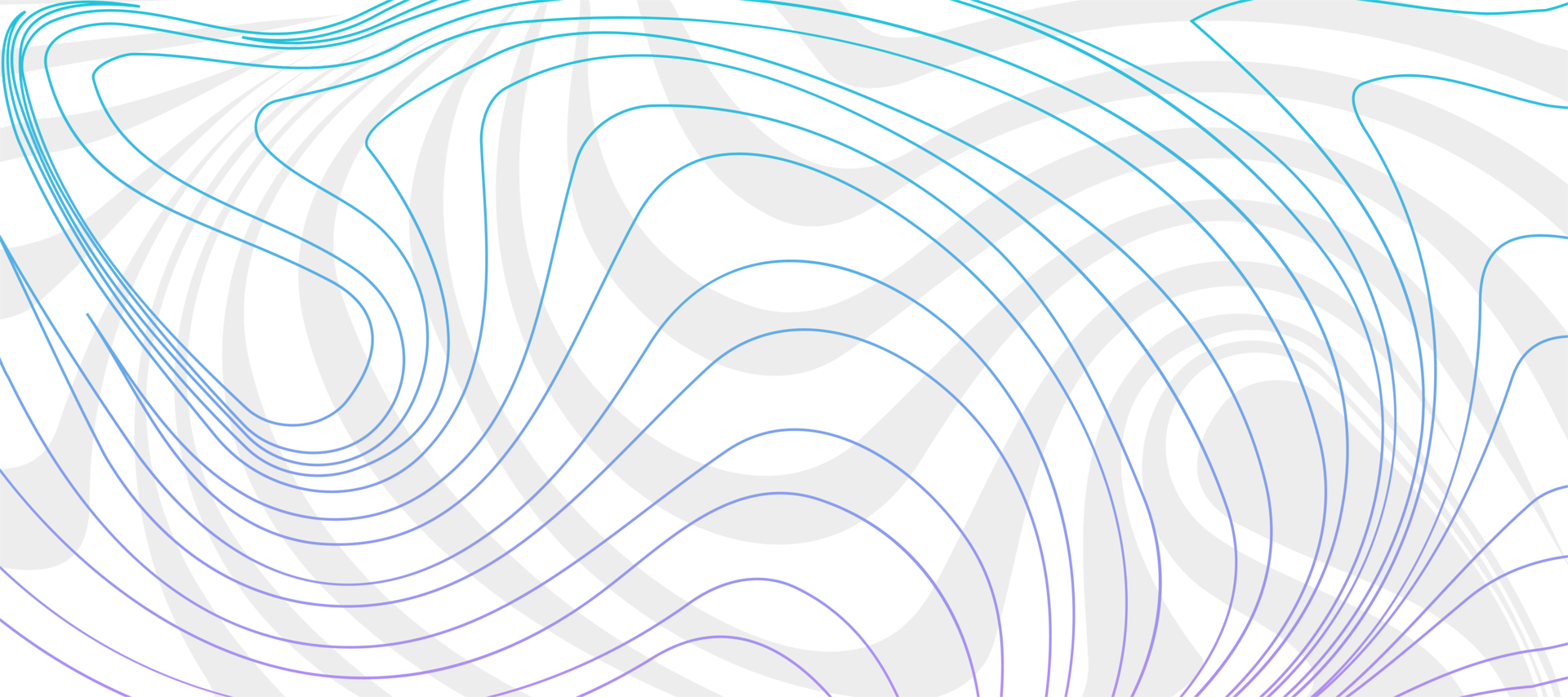 abstract flowing colorful gradient wavy outline png