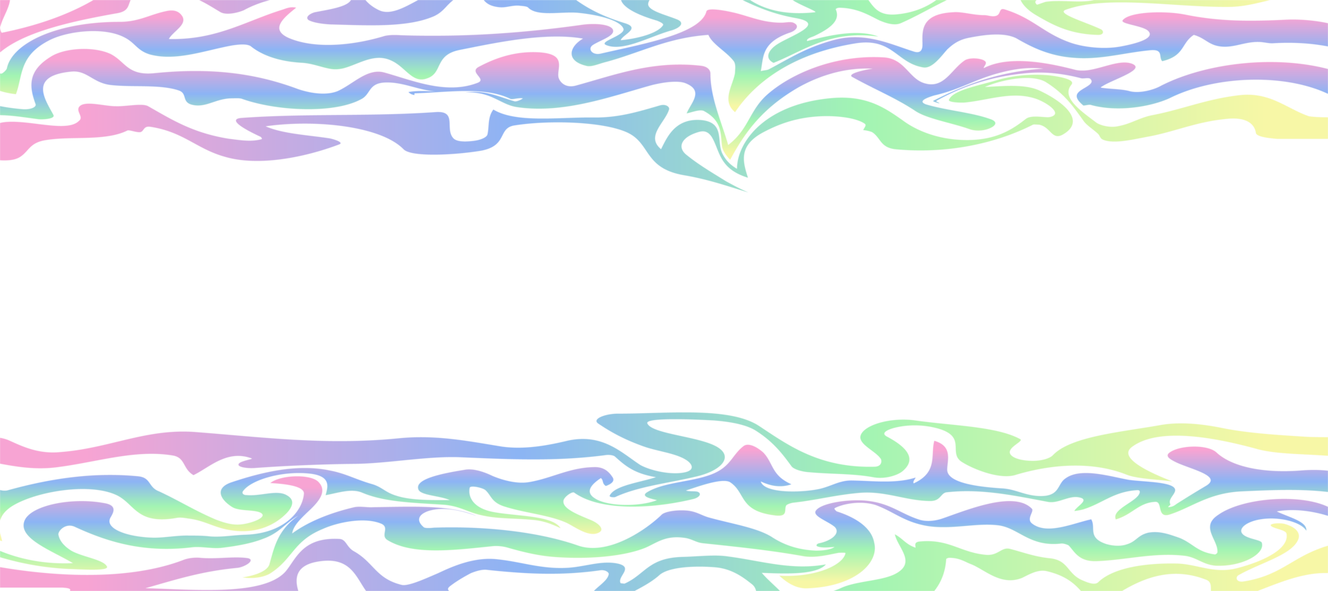 abstract diagonal waves rainbow border frame transparent background png