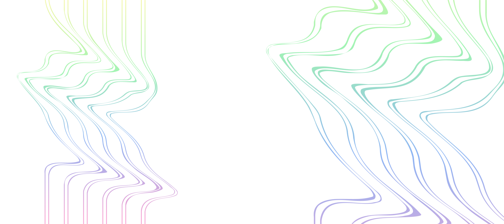 abstract colorful gradient waves smokes outline with transparent background png