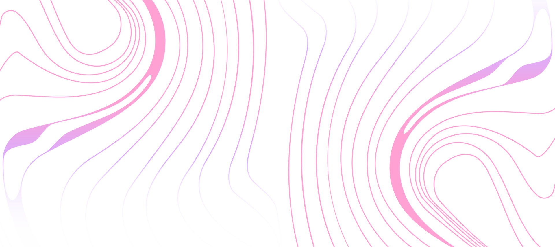 abstrato fluindo colorida Rosa gradiente ondulado linhas transparente png
