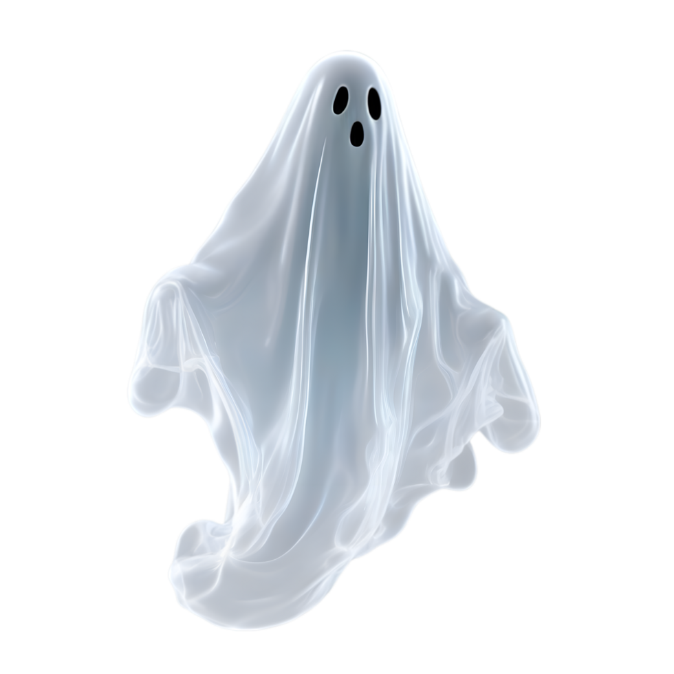 AI generated A close-up image of a ghost. Ai-Generated. png