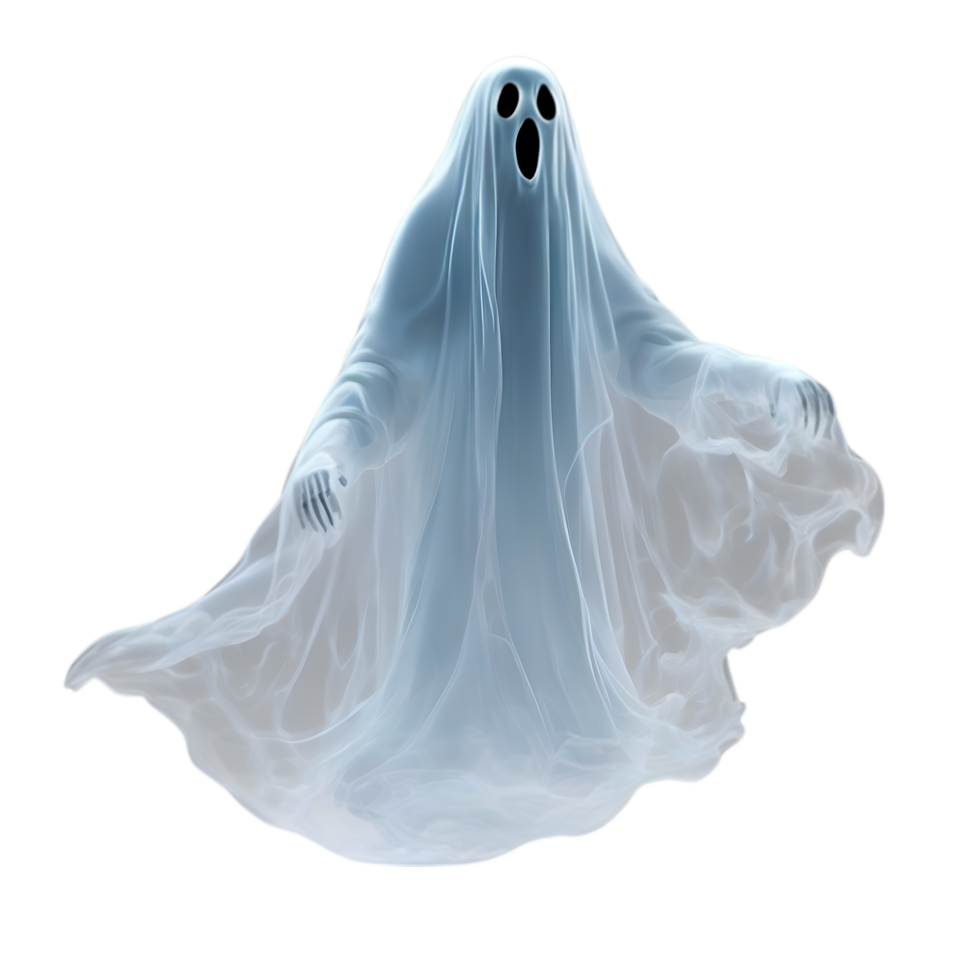 AI generated A close-up image of a ghost. Ai-Generated. png