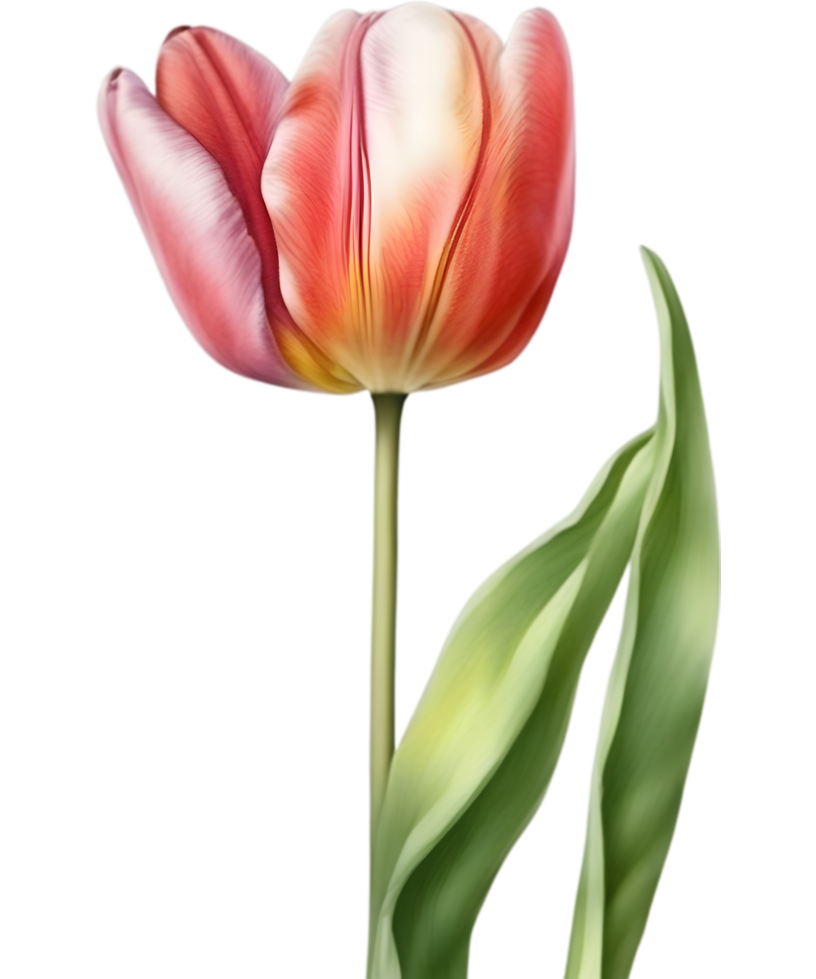 AI generated Colorful Watercolor Tulip painting, Ai-generated. 35442520 PNG