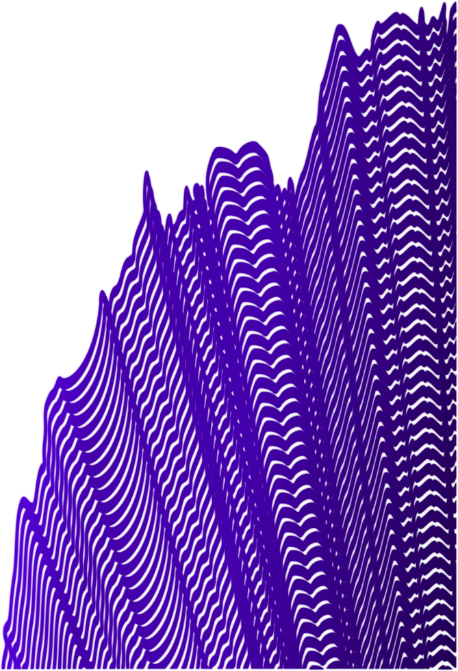 abstrakt wellig Linien Element. fließend Partikel Welle Muster 3d Kurve Halbton. png