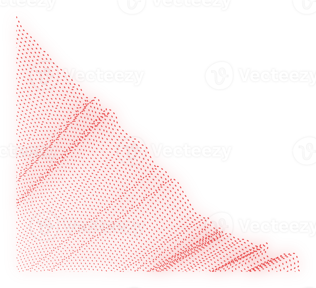 abstrakt wellig Linien Element. fließend Partikel Welle Muster 3d Kurve Halbton. png