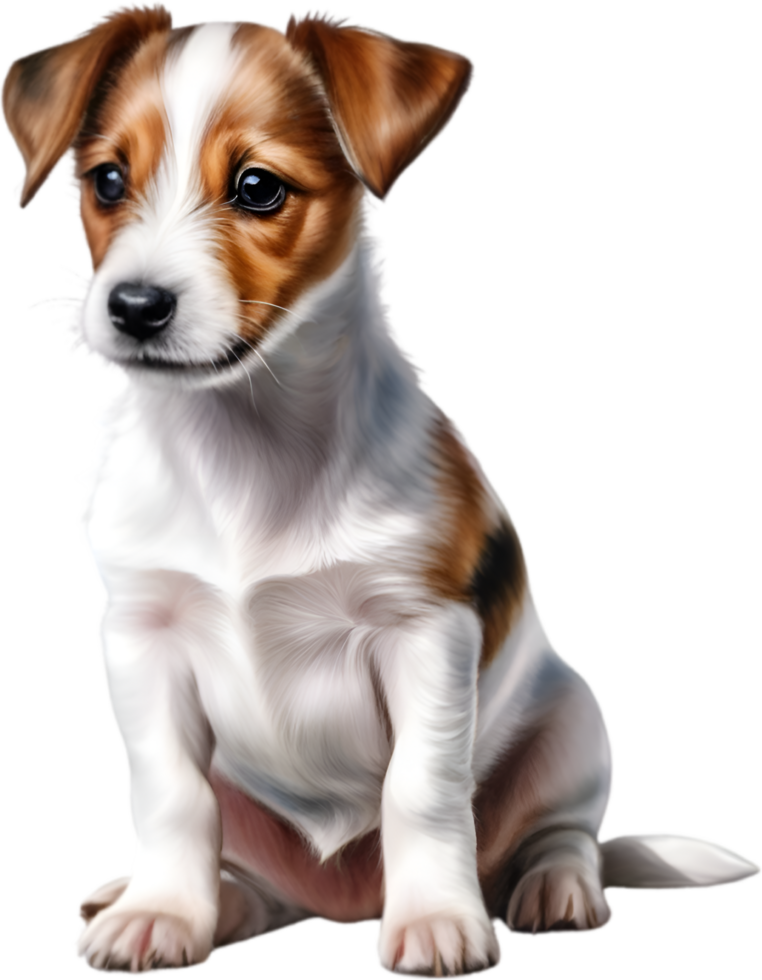 AI generated a cute Jack Russell Terrier. Ai-generated. png