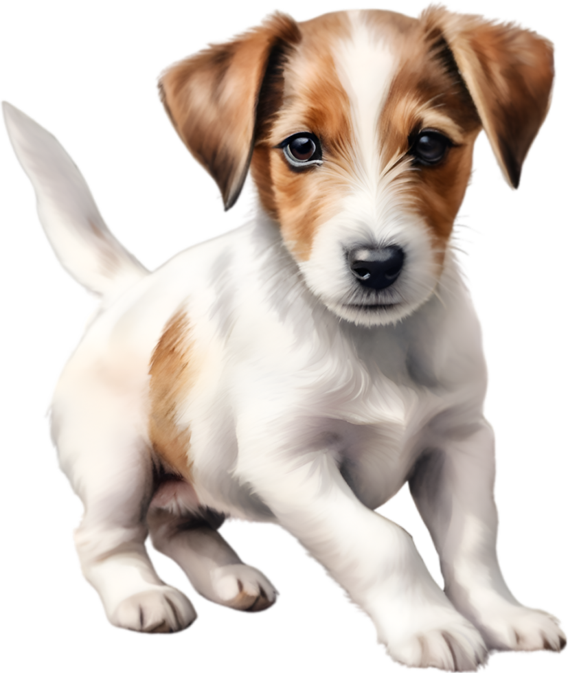 AI generated a cute Jack Russell Terrier. Ai-generated. png