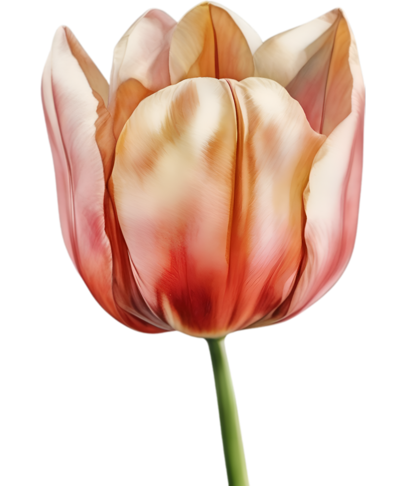 AI generated Colorful Watercolor Tulip painting, Ai-generated. png