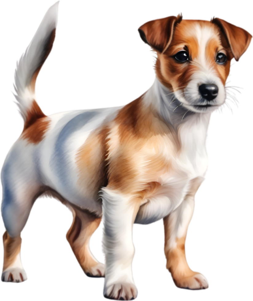 AI generated a cute Jack Russell Terrier. Ai-generated. png
