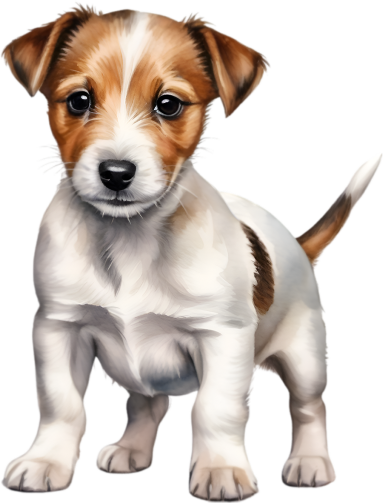 AI generated a cute Jack Russell Terrier. Ai-generated. png