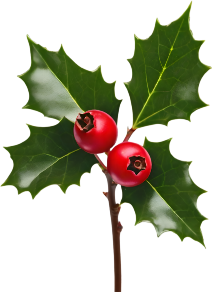 AI generated An image of holly branches. Ai-generated. png