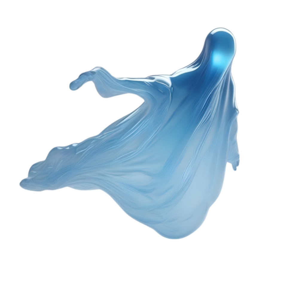 AI generated A close-up image of a ghost. Ai-Generated. png