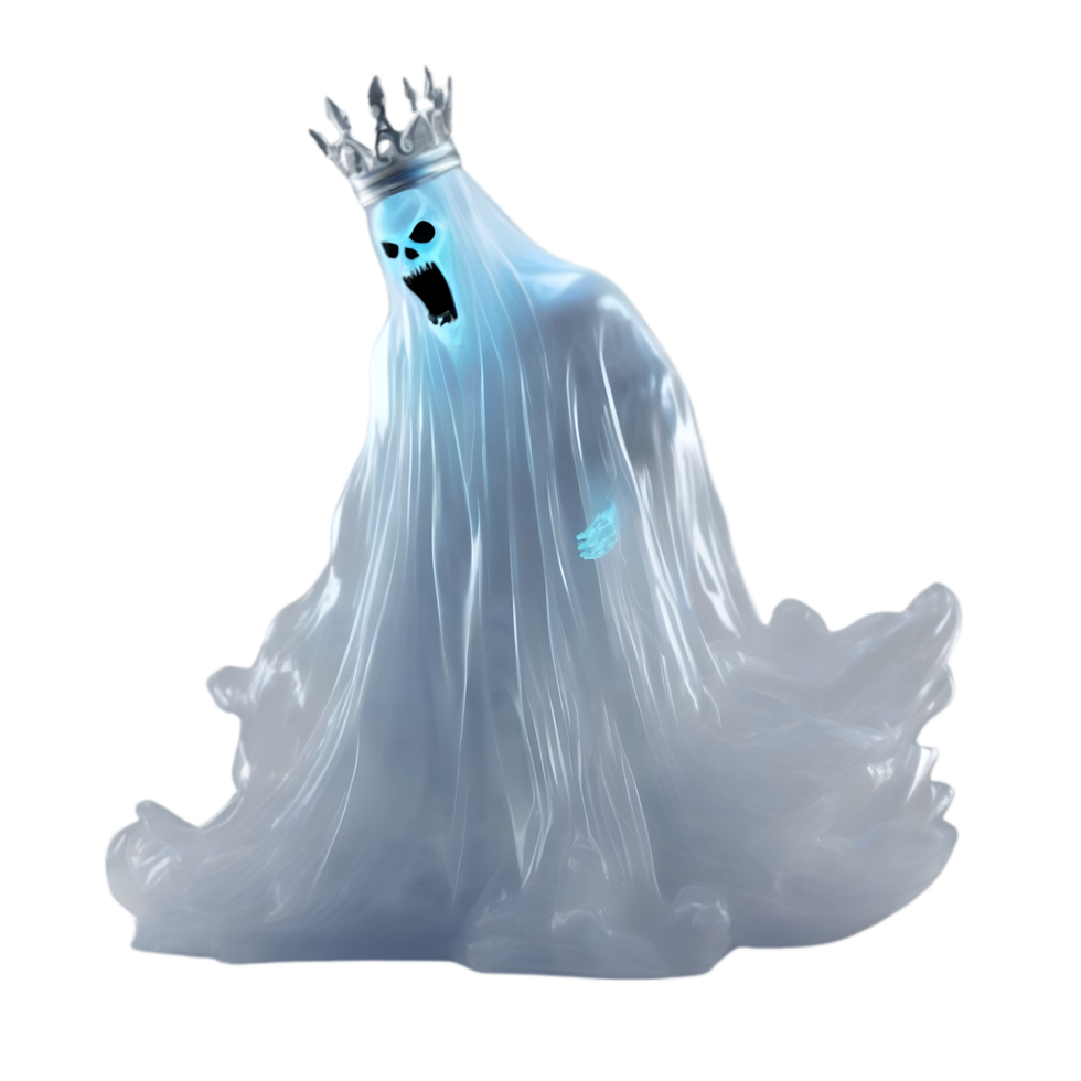 AI generated A close-up image of a ghost. Ai-Generated. png