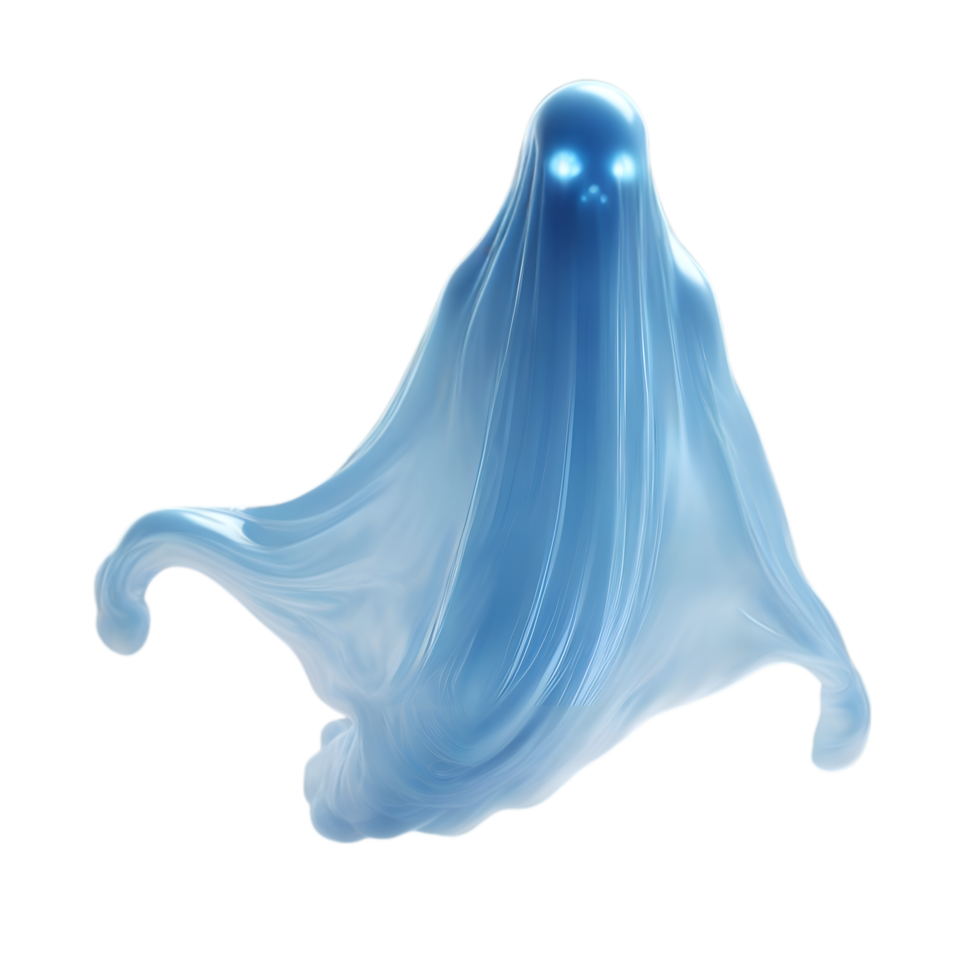 AI generated A close-up image of a ghost. Ai-Generated. png
