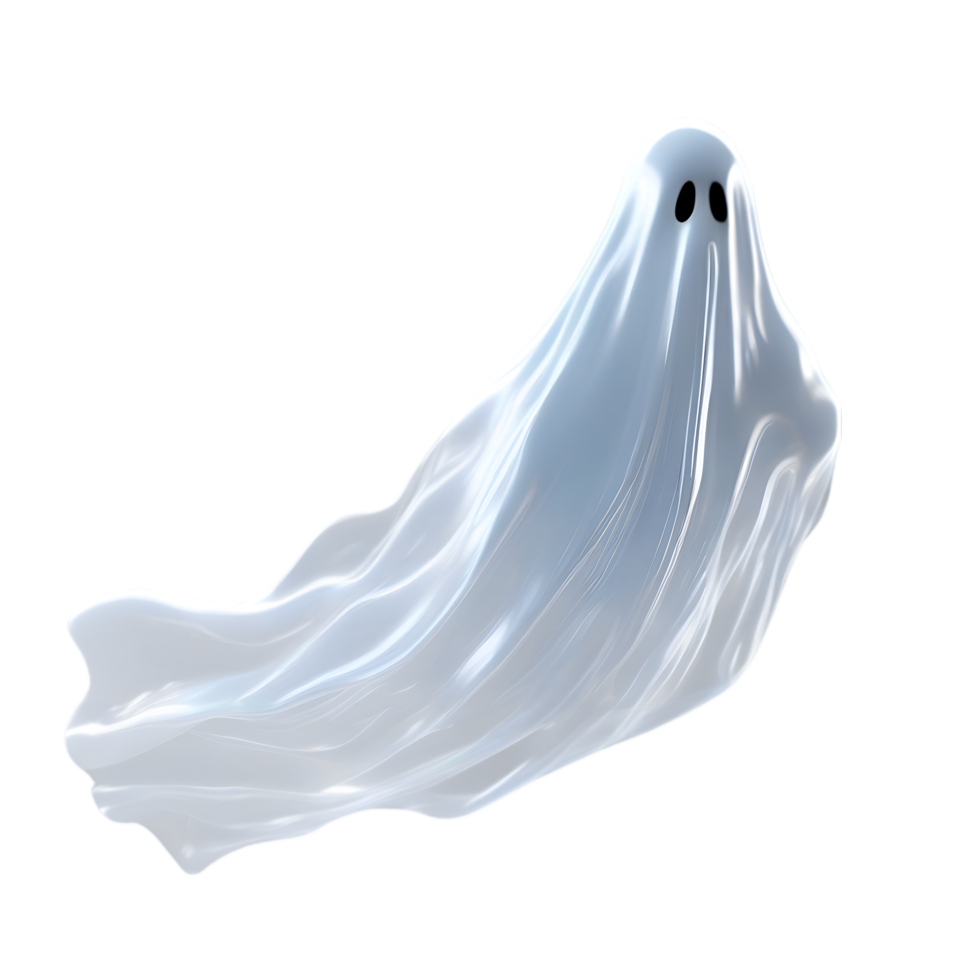 AI generated A close-up image of a ghost. Ai-Generated. png