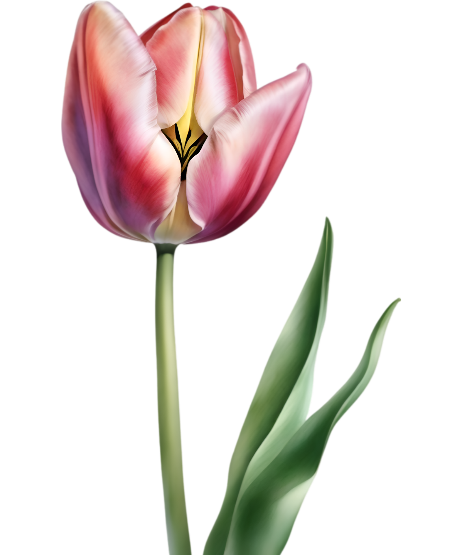 AI generated Colorful Watercolor Tulip painting, Ai-generated. 35442908 PNG