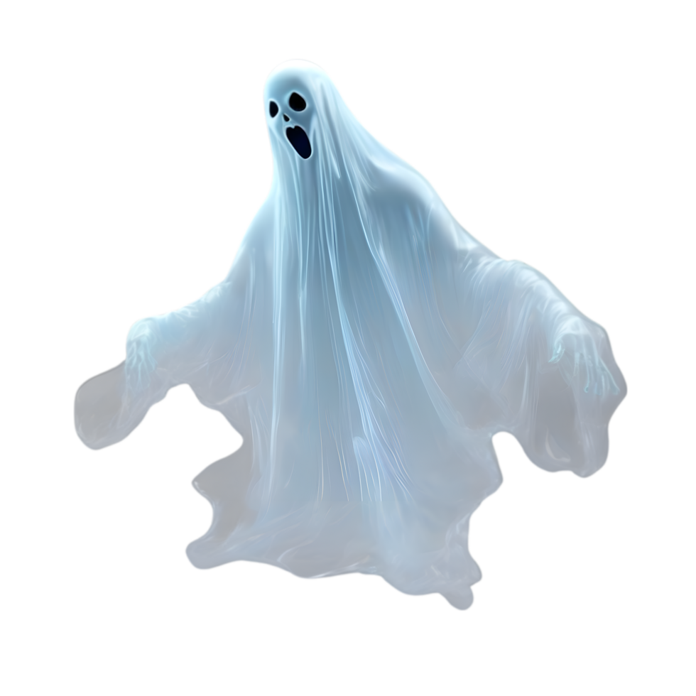 AI generated A close-up image of a ghost. Ai-Generated. png