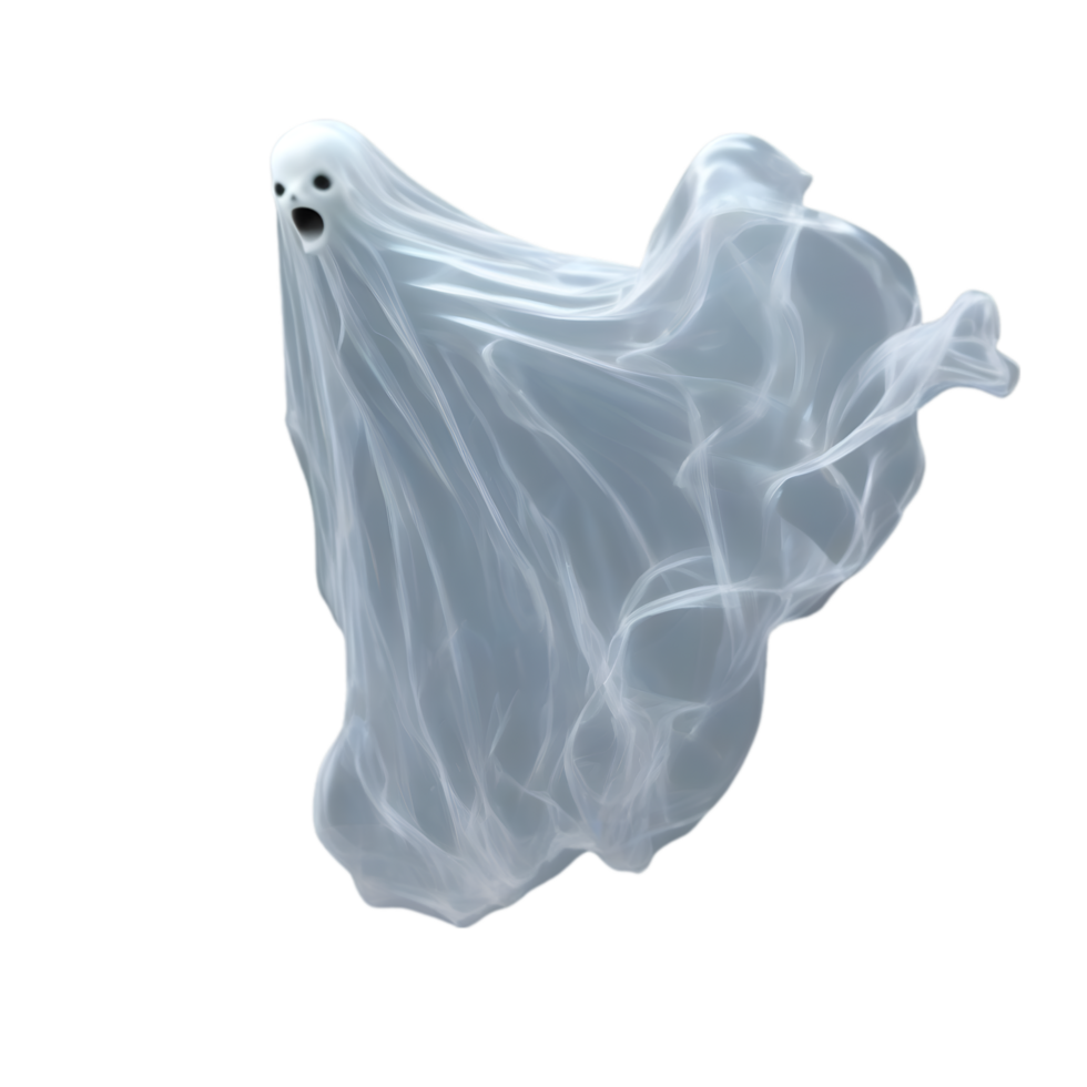 AI generated A close-up image of a ghost. Ai-Generated. png