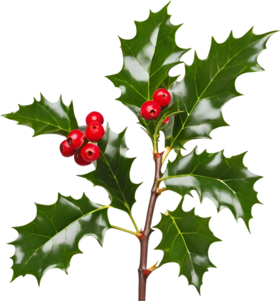 AI generated An image of holly branches. Ai-generated. png