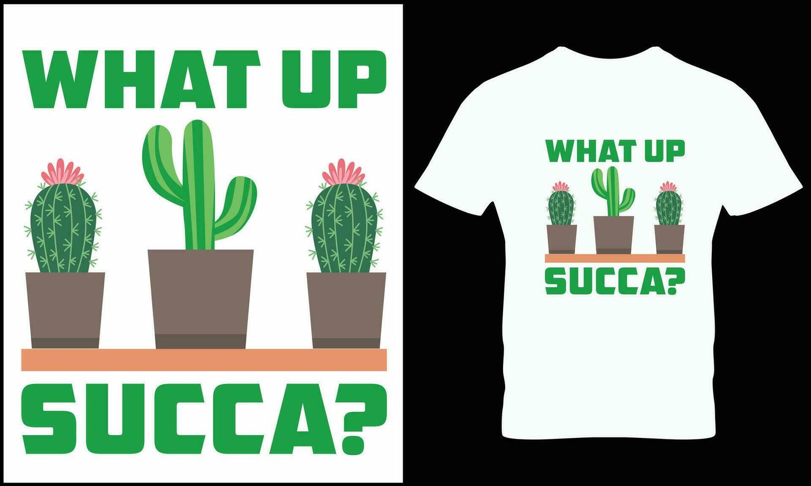 Cactus t-shirt design vector graphic.