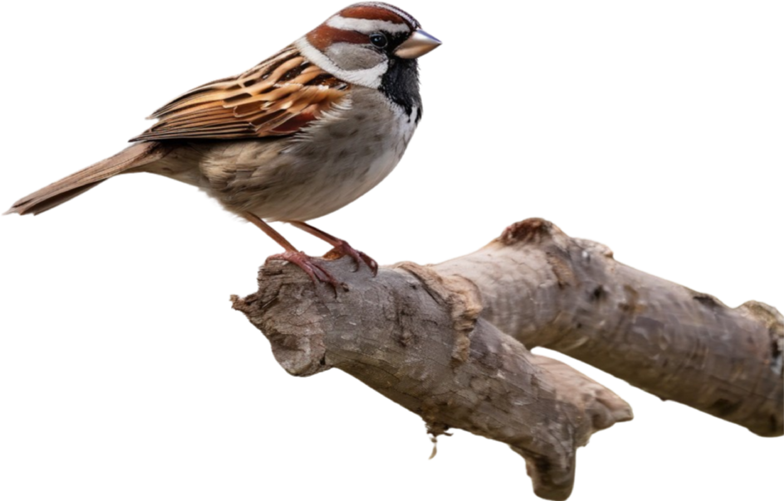 AI generated A close-up photo of a cute sparrow bird. Ai-generated. png