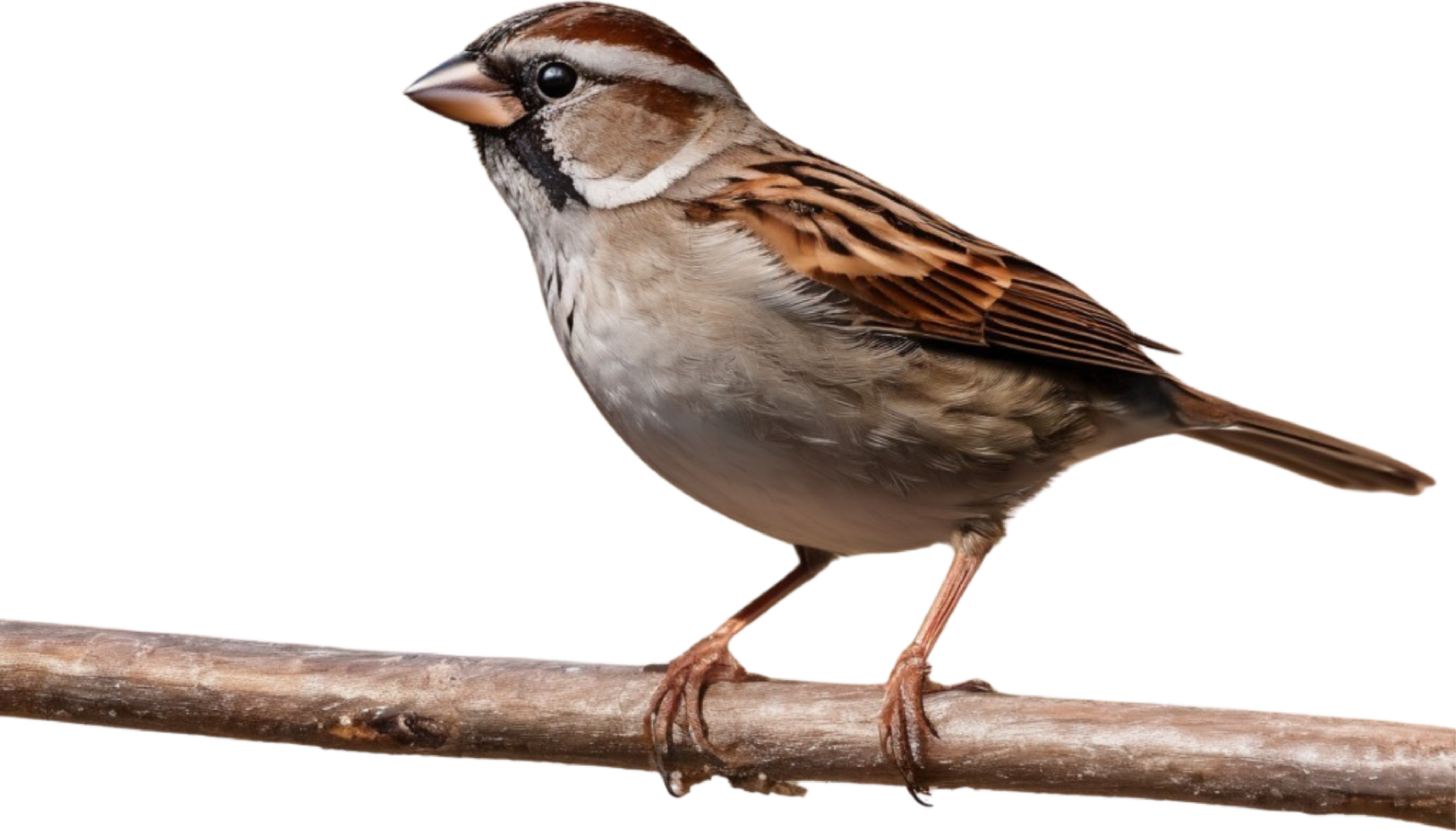 AI generated A close-up photo of a cute sparrow bird. Ai-generated. png