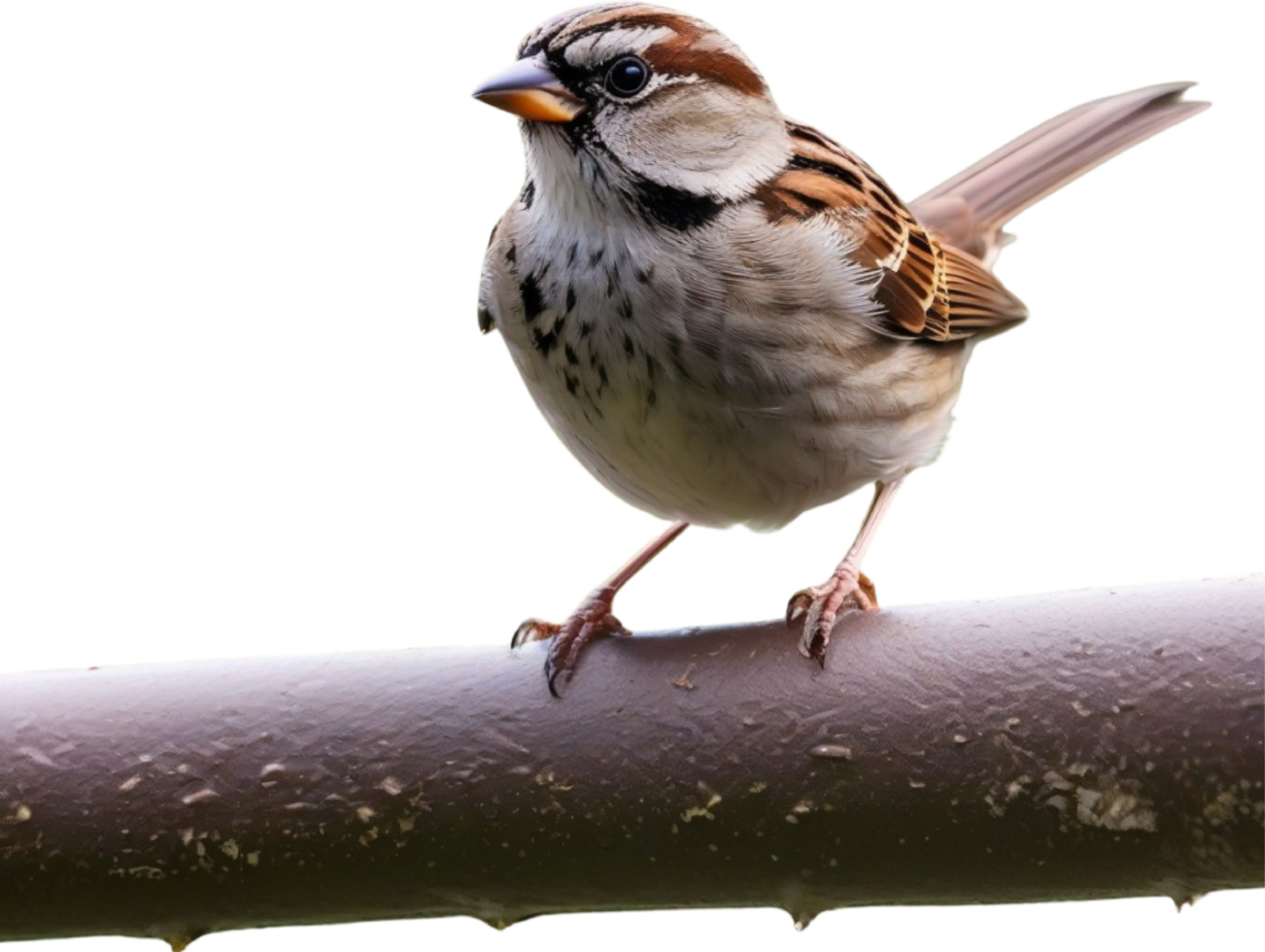 AI generated A close-up photo of a cute sparrow bird. Ai-generated. png