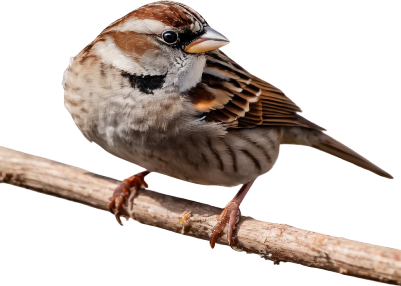 AI generated A close-up photo of a cute sparrow bird. Ai-generated. png