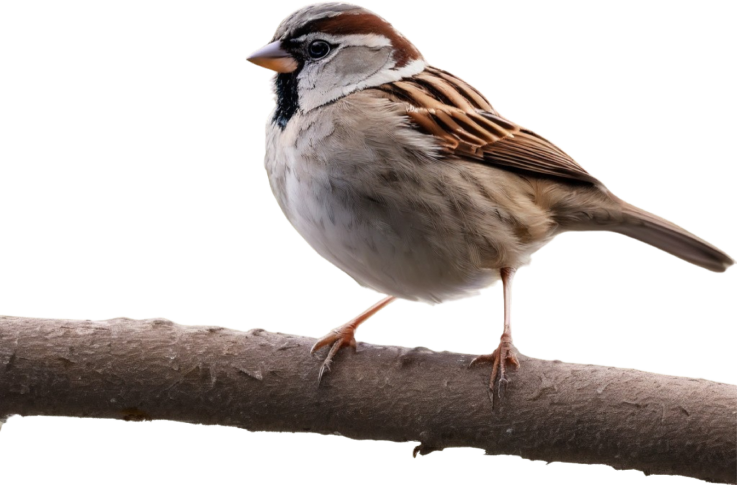 AI generated A close-up photo of a cute sparrow bird. Ai-generated. png