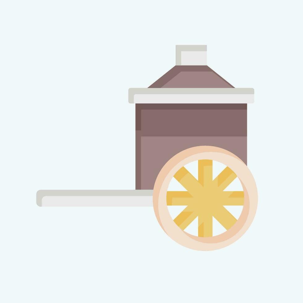 Icon Chinese Cart. related to Chinese New Year symbol. flat style. simple design editable. simple illustration vector