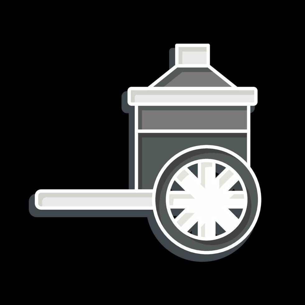 Icon Chinese Cart. related to Chinese New Year symbol. glossy style. simple design editable. simple illustration vector