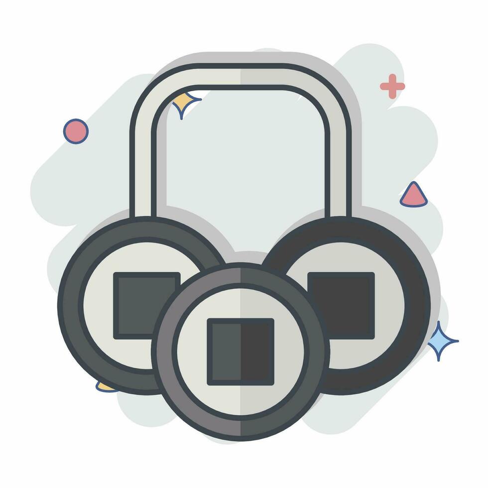 Icon Coins. related to Chinese New Year symbol. comic style. simple design editable. simple illustration vector