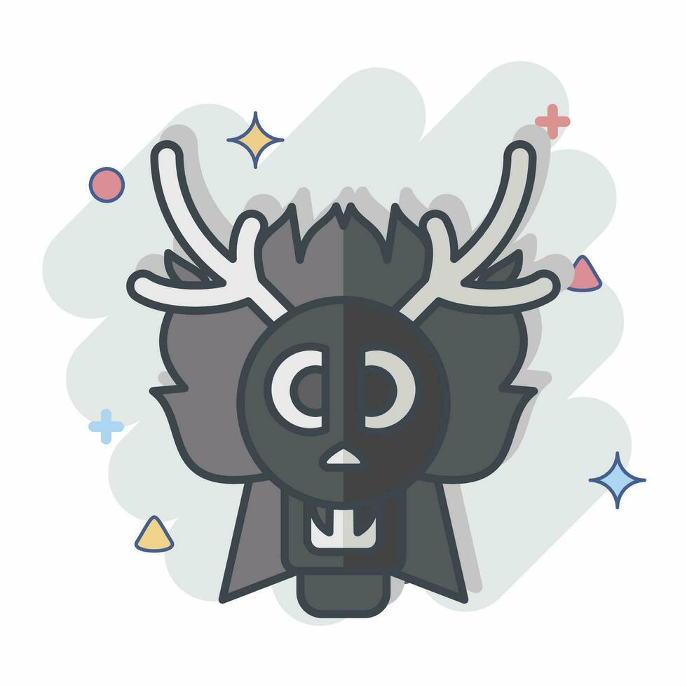 Icon Dragon. related to Chinese New Year symbol. comic style. simple design editable. simple illustration vector
